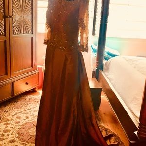 Evening Gown with floor length train